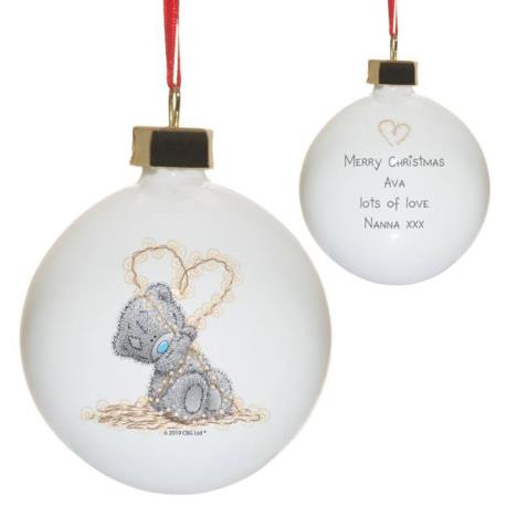 Personalised Me to You Heart Shape Lights Bauble £12.99